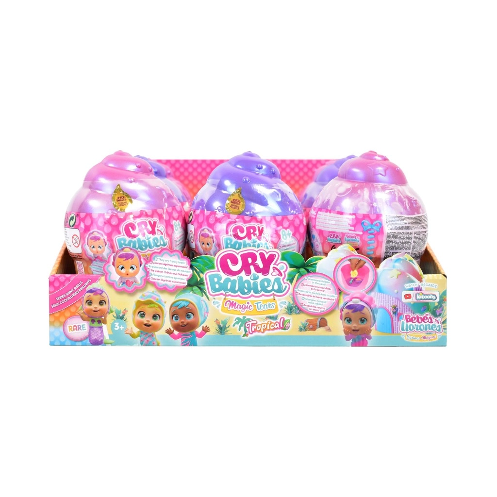Panenka Cry Babies Magic Tears Shiny Shell – sběratelská interaktivní panenka v mušlové kapsli