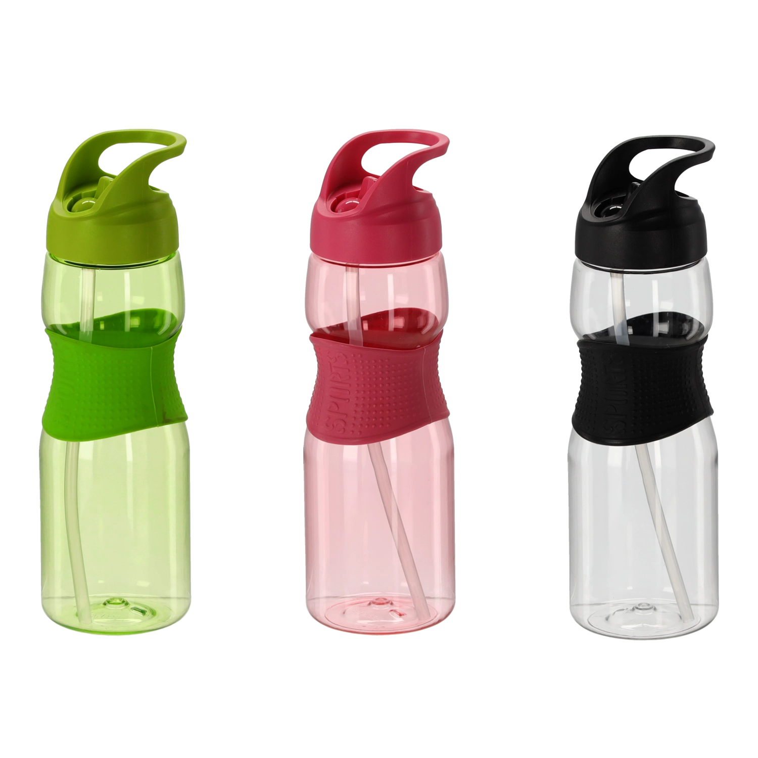 Láhev na vodu s brčkem 730 ml – mix barev