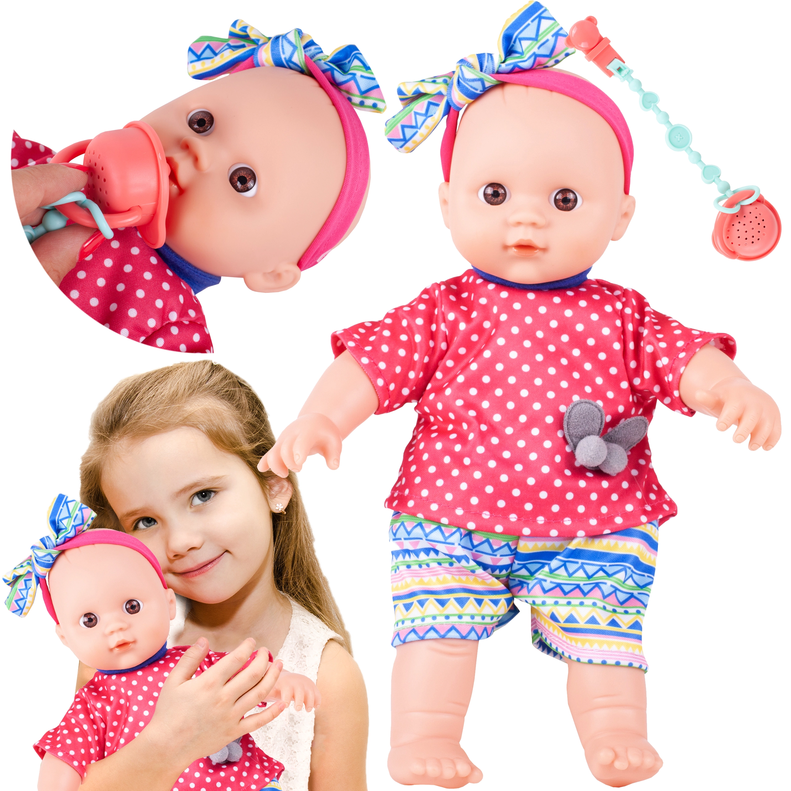 Panenka s čelenkou a dudlíkem se zvuky