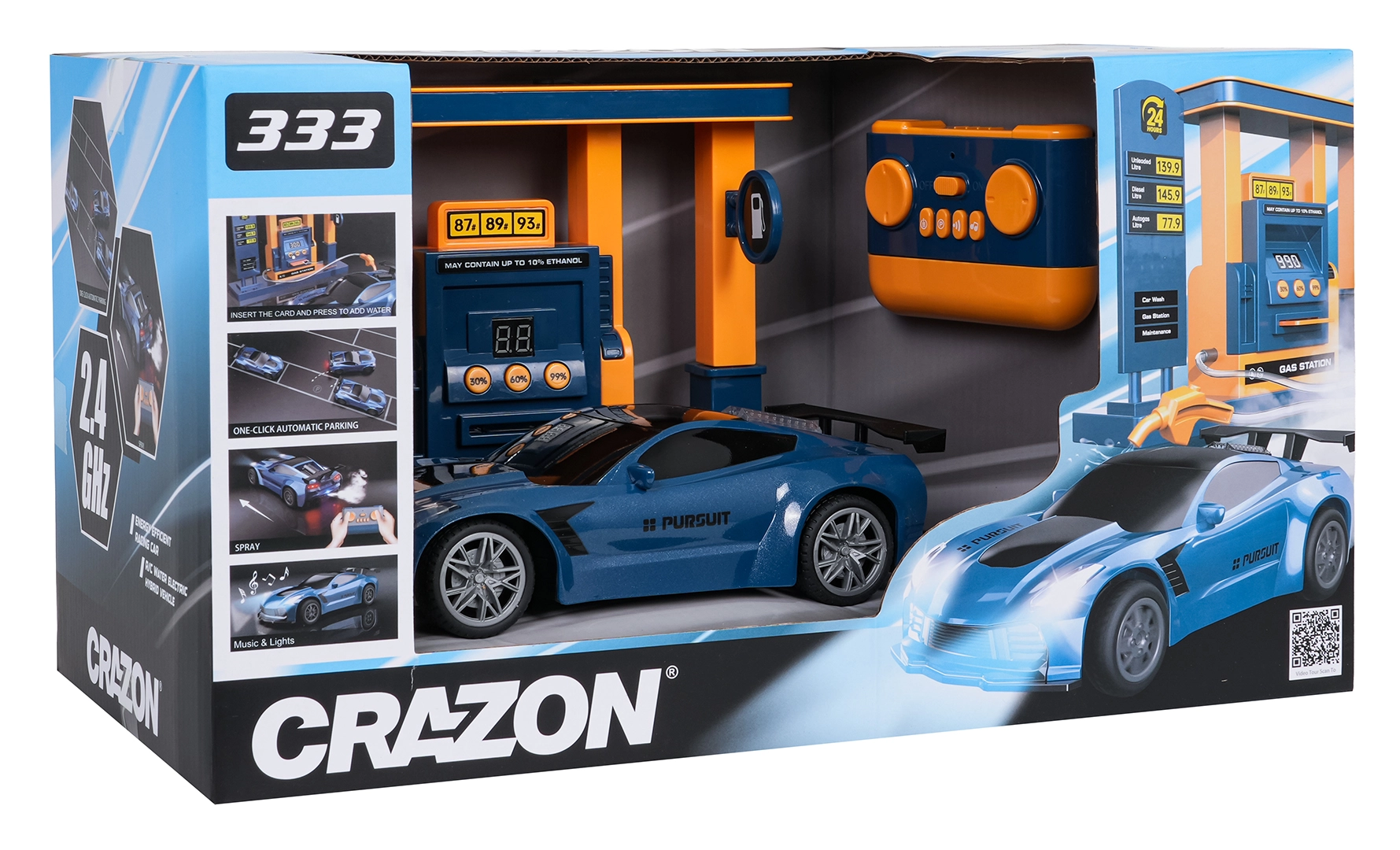 RC sportovní auto se čerpací stanicí