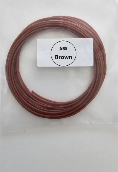 Filament ABS hnědý 1,75 mm – vzorková cívka 15 m