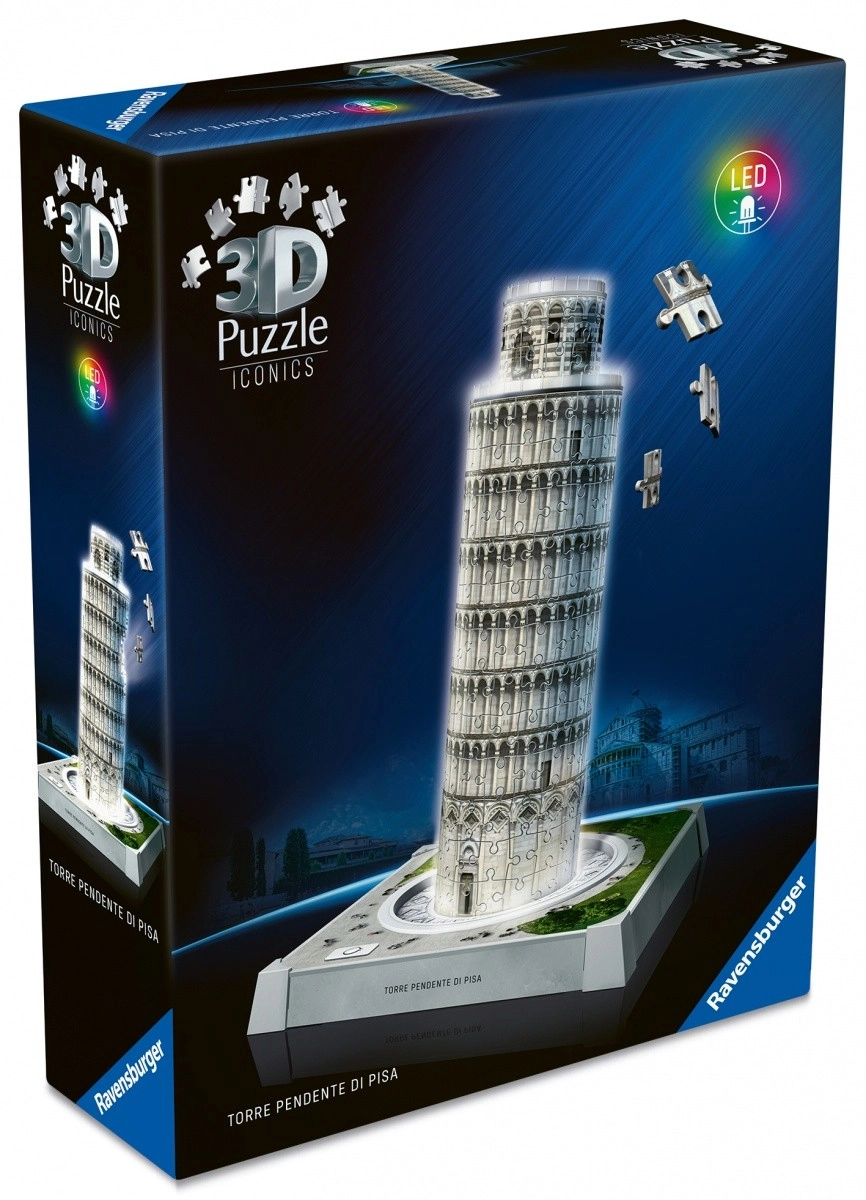 Ravensburger Iconics: Šikmá věž v Pise (Noční edice)