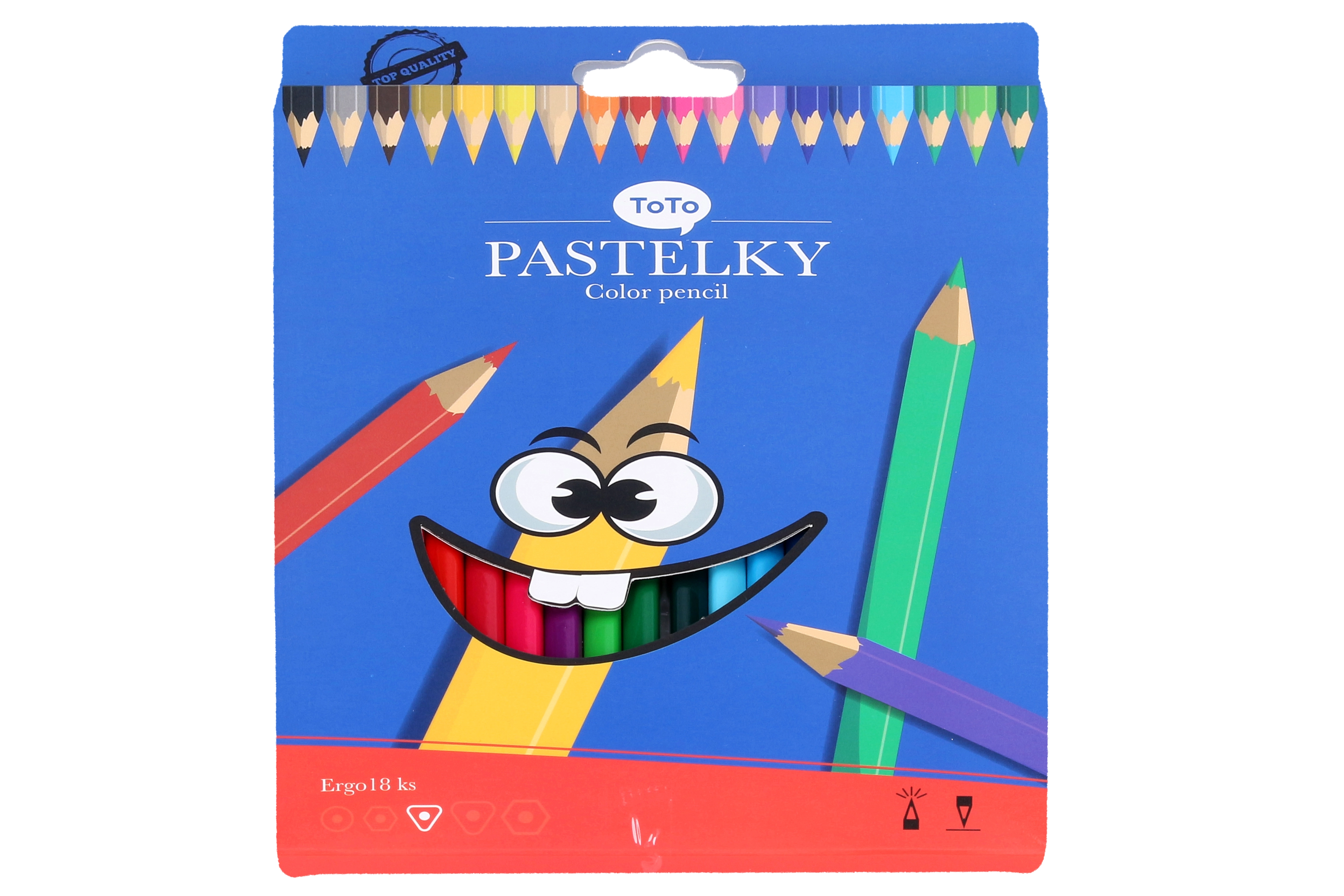 Levně Trojhranné pastelky ERGO, sada 18 barev