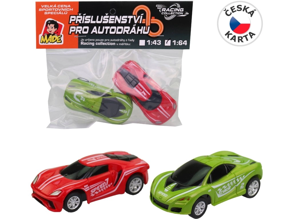 Náhradní autíčka k autodráze Racing collection 1:64 - 2 ks