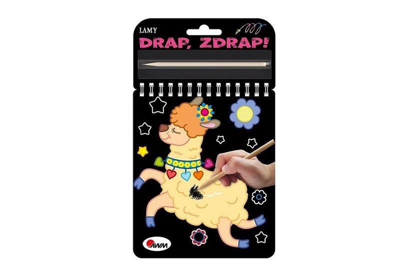 Drap, zdrap! Lamy – kreativní vyškrabávací knížka pro děti
