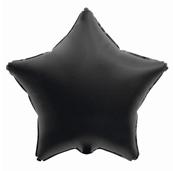 Fóliový balónek hvězda matná černá 44 cm
