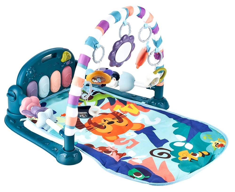 Interaktivní hrací podložka s klavírem modrá