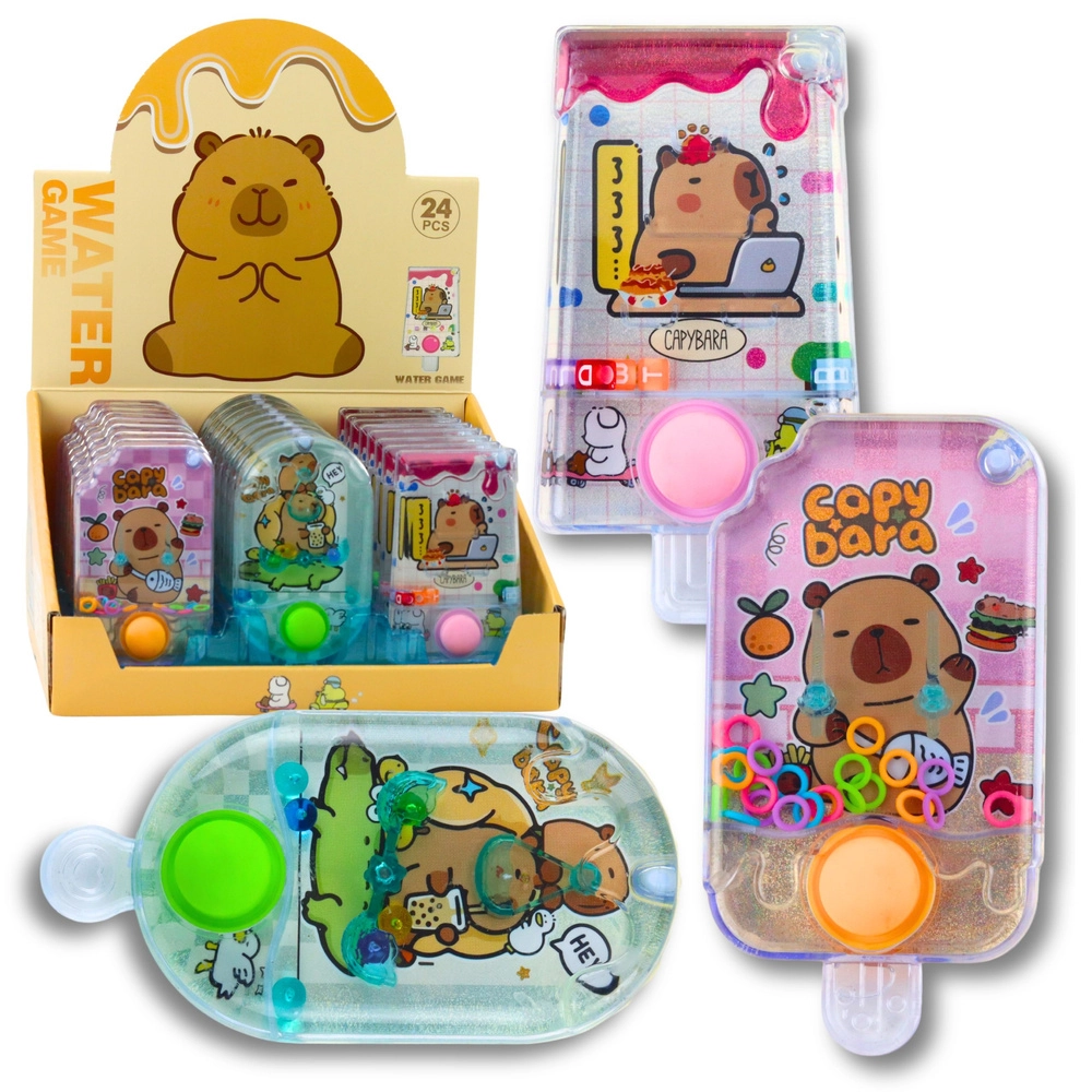 Vodní kroužková hra s motivem KAPIBARA ve tvaru nanuku
