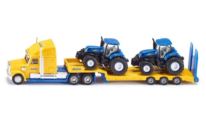 SIKU Super - Tahač s vlekem a 2 traktory New Holland 1:87