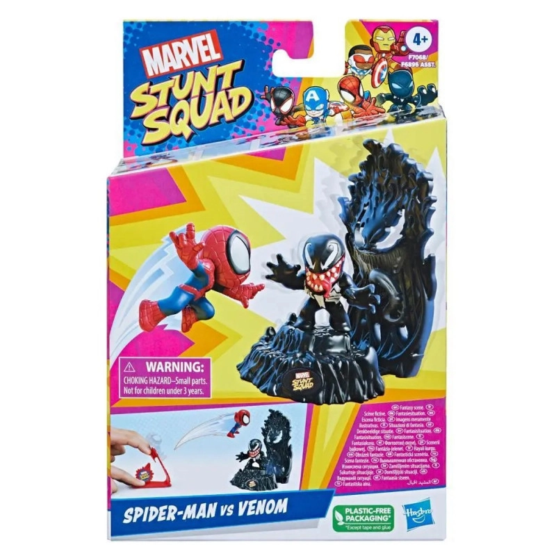 Levně Marvel stunt squad: spider-man vs venom – akční set s vystřelovačem