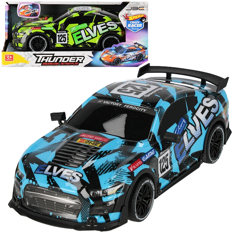 Závodní auto s natahovacím pohonem pull-back