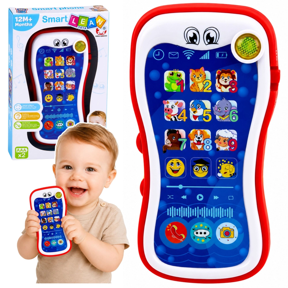 Smart Lean Toys Smart Phone interaktivní vzdělávací telefon pro batolata se zvuky a světlem