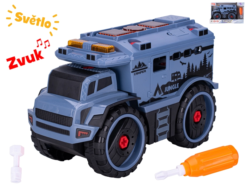 Šroubovací auto 24 cm se světlem a zvukem