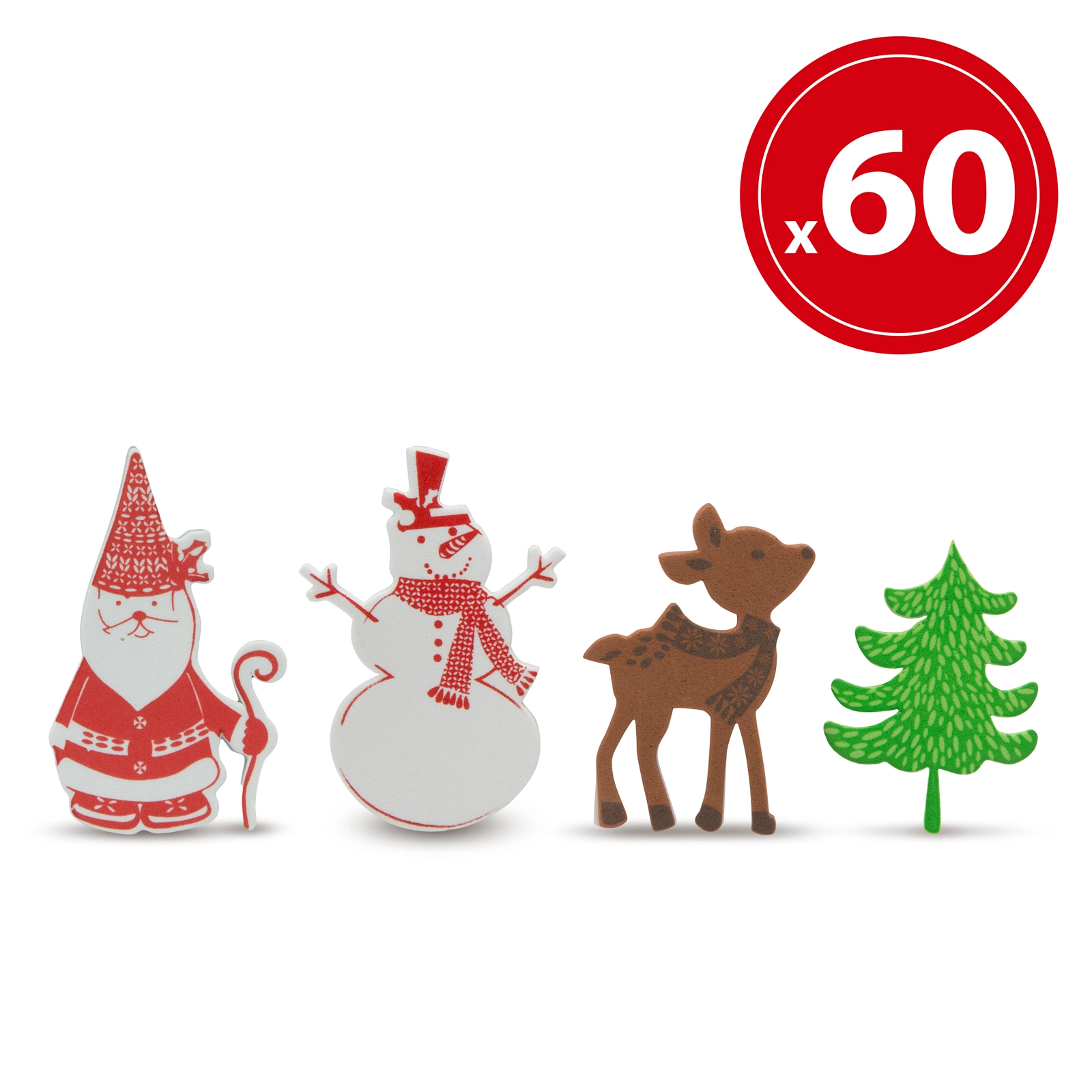 Vánoční pěnové samolepky 60 ks