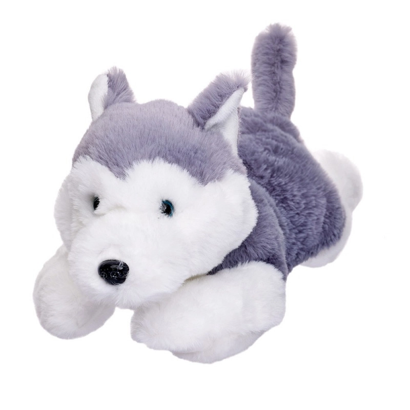 Maskot psa huskyho ležící 35 cm