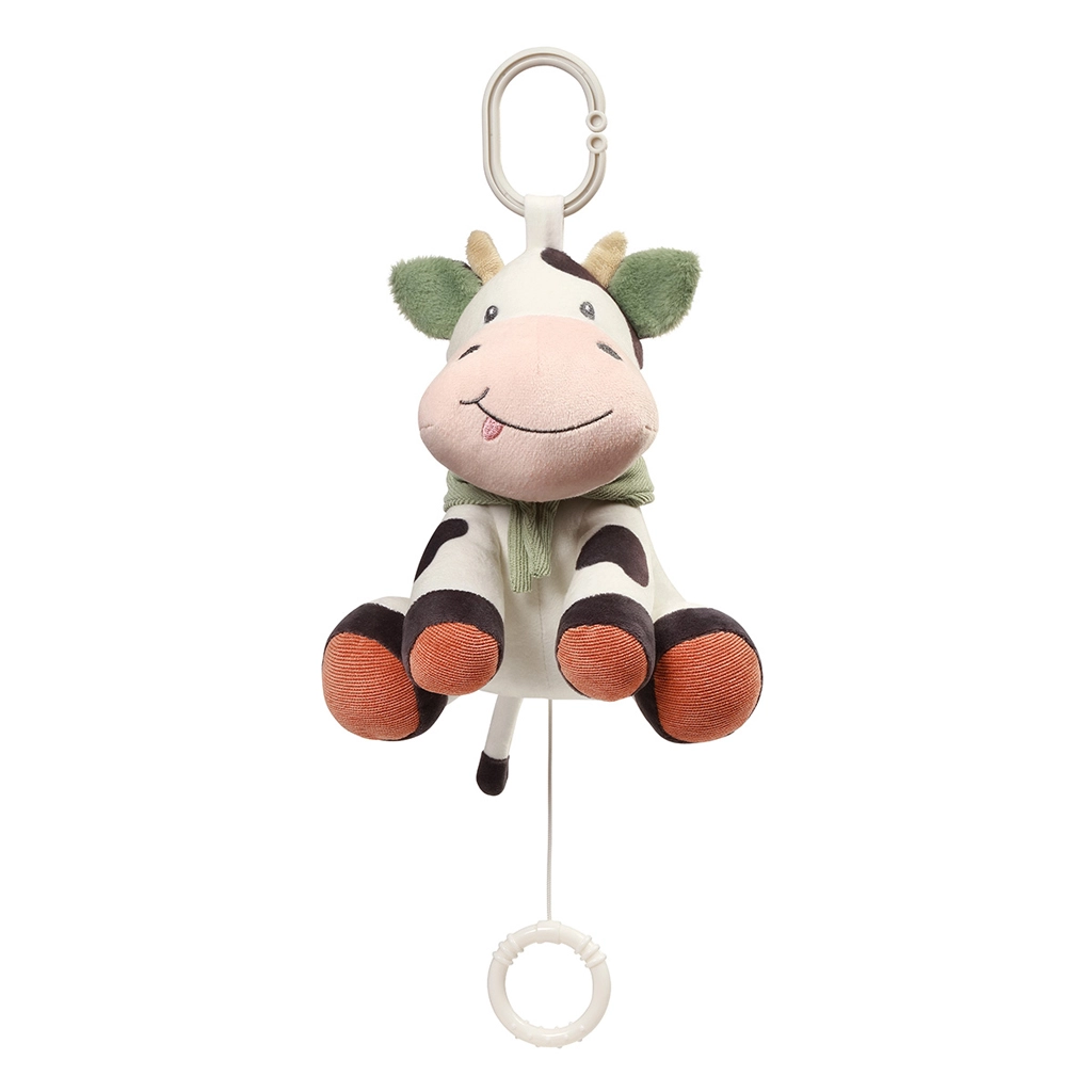Levně Hudební závěsná hračka BABYONO Cow Bingo pro miminka