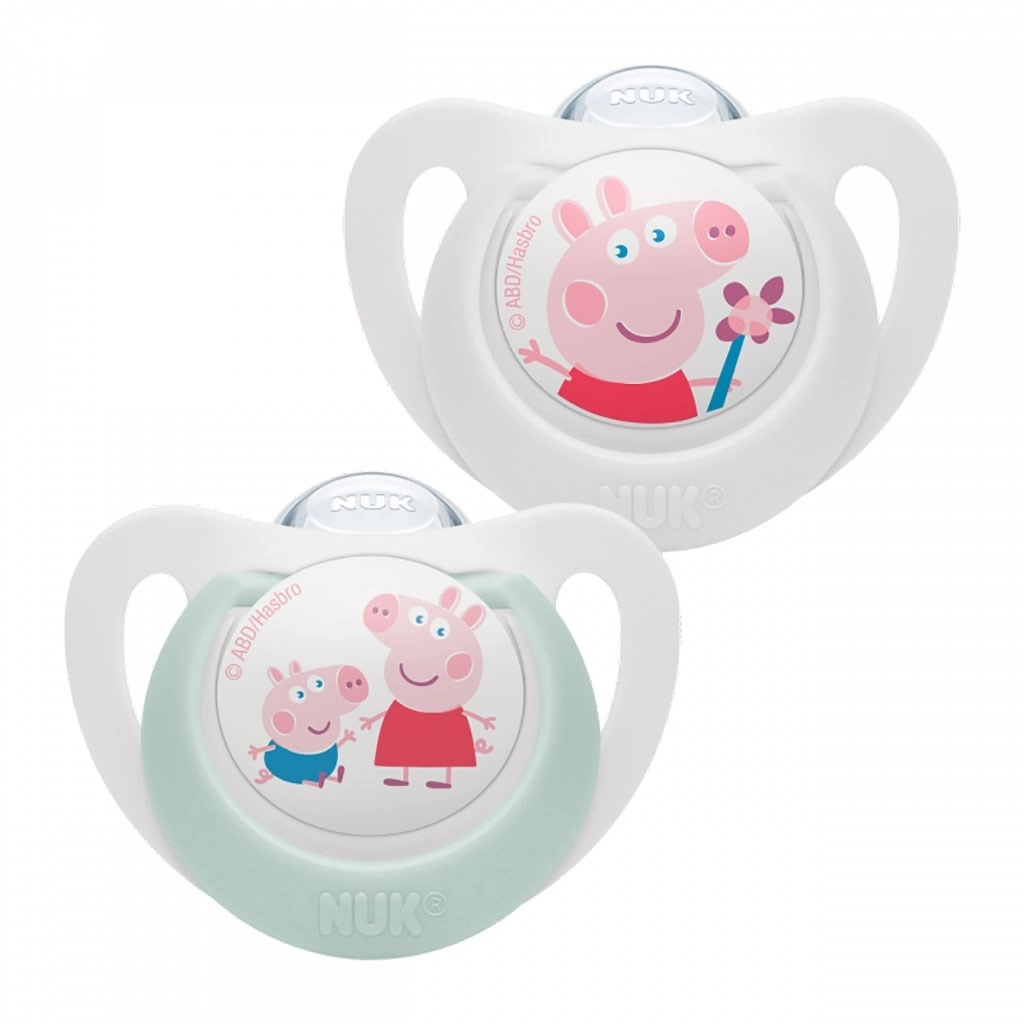 NUK Star Peppa Pig dudlík 0-6 m 2 ks