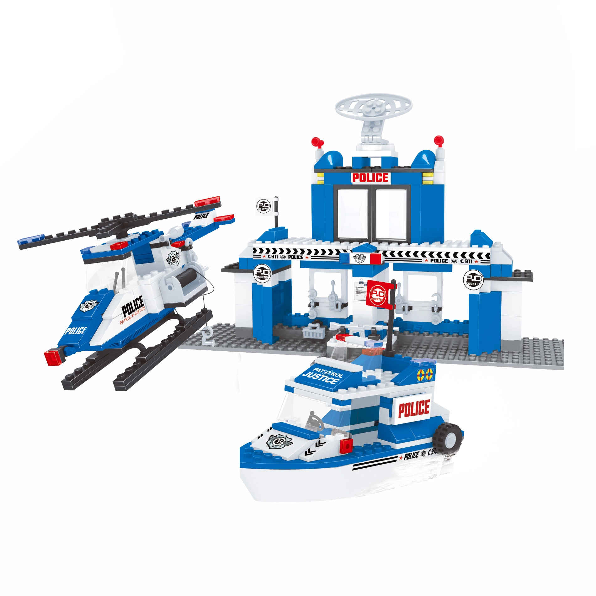Kompatibilní stavebnice policie – stanice 370 ks