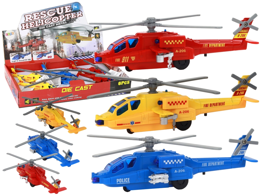 Lean Toys Hliníkový záchranný vrtulník Mix Drive