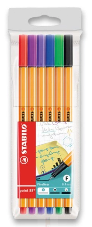 Levně STABILO sada linerů 6 ks, 0,4 mm