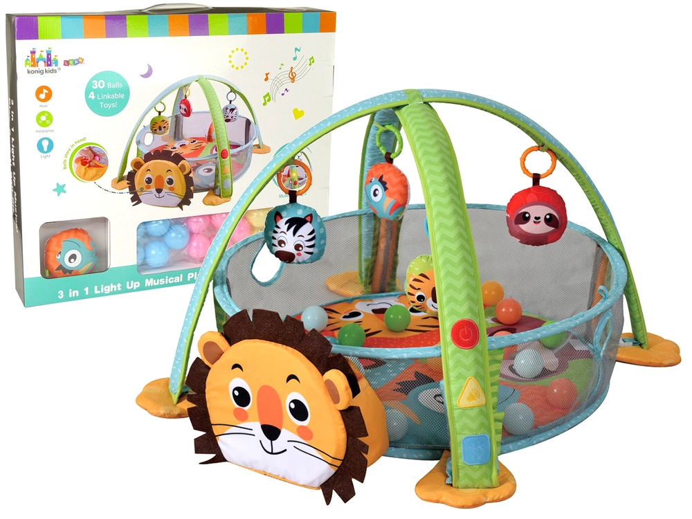 Levně LEANToys Vzdělávací ohrádka Mat Lion pro miminka