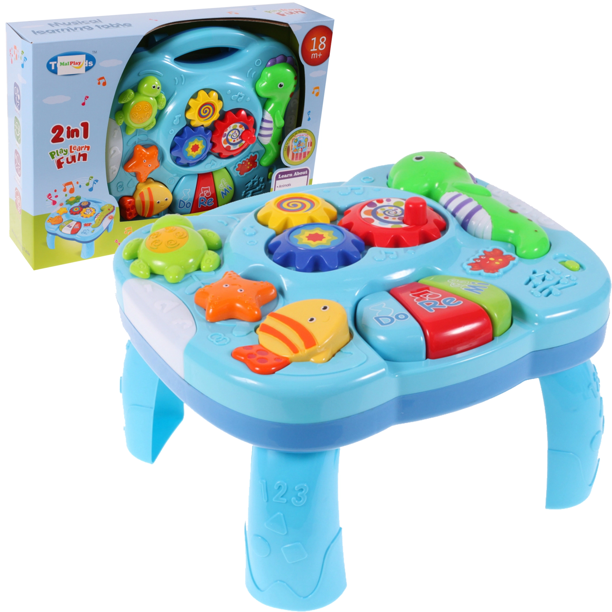 Dětský vzdělávací stolek – mořská zvířátka se světlem a hudbou