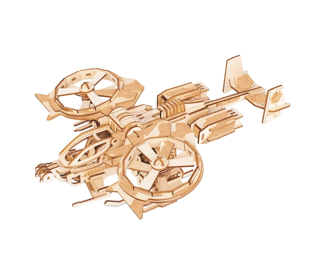 Levně Dřevěné 3D puzzle - Bitevní vrtulník