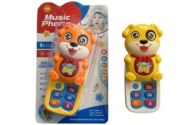 Dětský hudební telefon pejsek - 1 kus