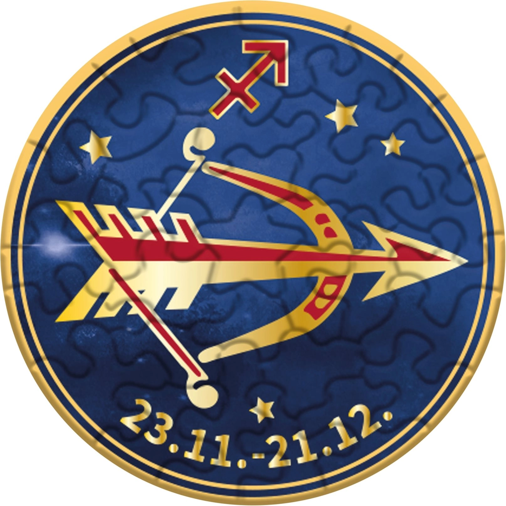 Curiosi kulaté puzzle zvěrokruh střelec 33 dílků