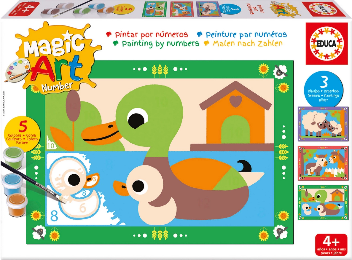 Malování podle čísel EDUCA – farma