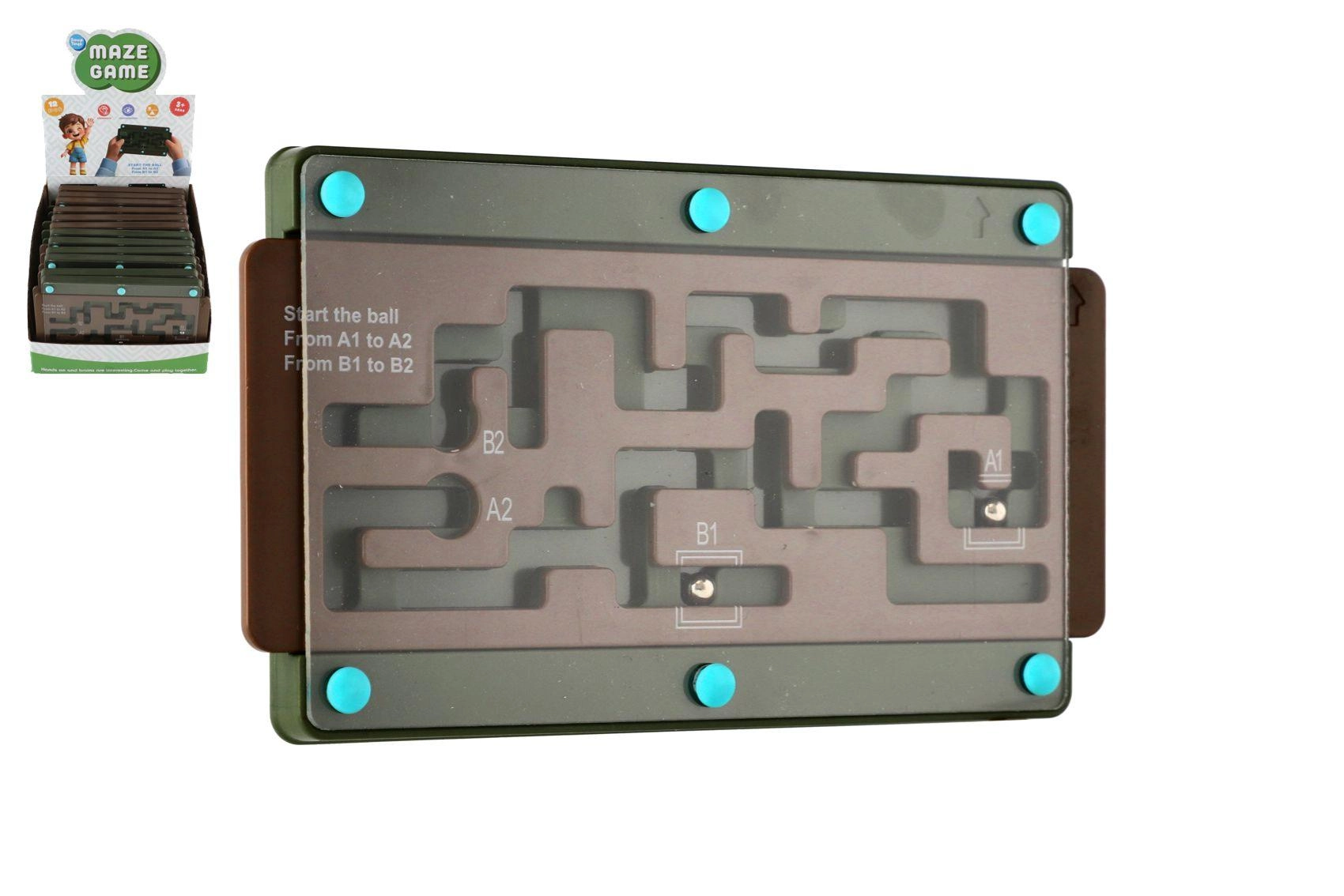 Plastové bludiště – labyrintový hlavolam 18 cm