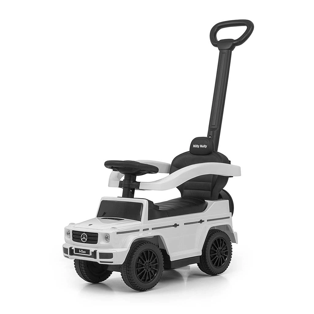 Odrážedlo s vodicí tyčí MERCEDES G‑Class G350d, bílé