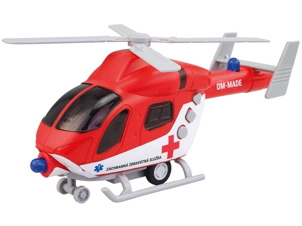 Vrtulník záchranné služby se setrvačníkem se světlem a zvukem