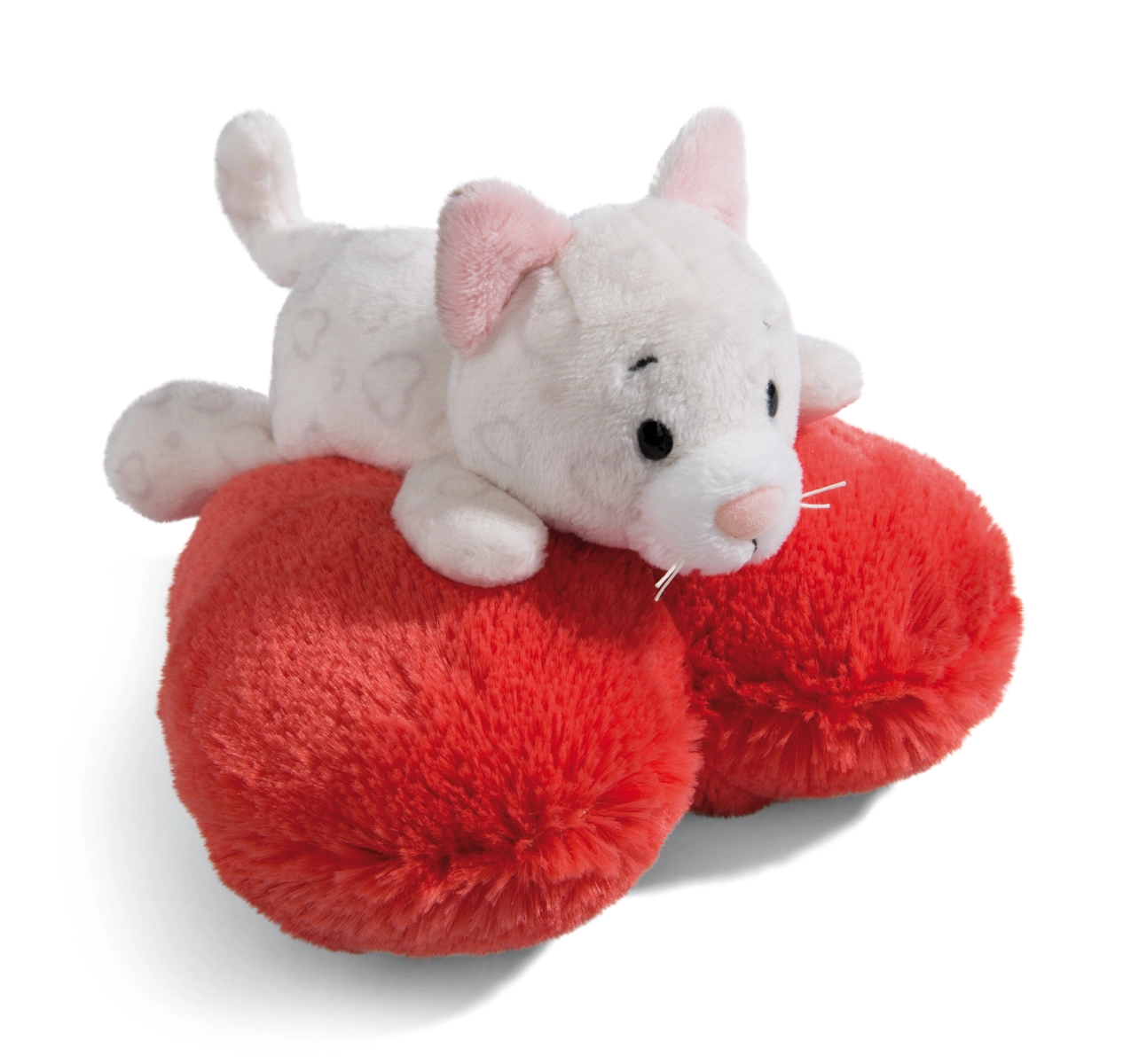 NICI plyš Love Kočička roztomilá ležící, srdce, 13cm