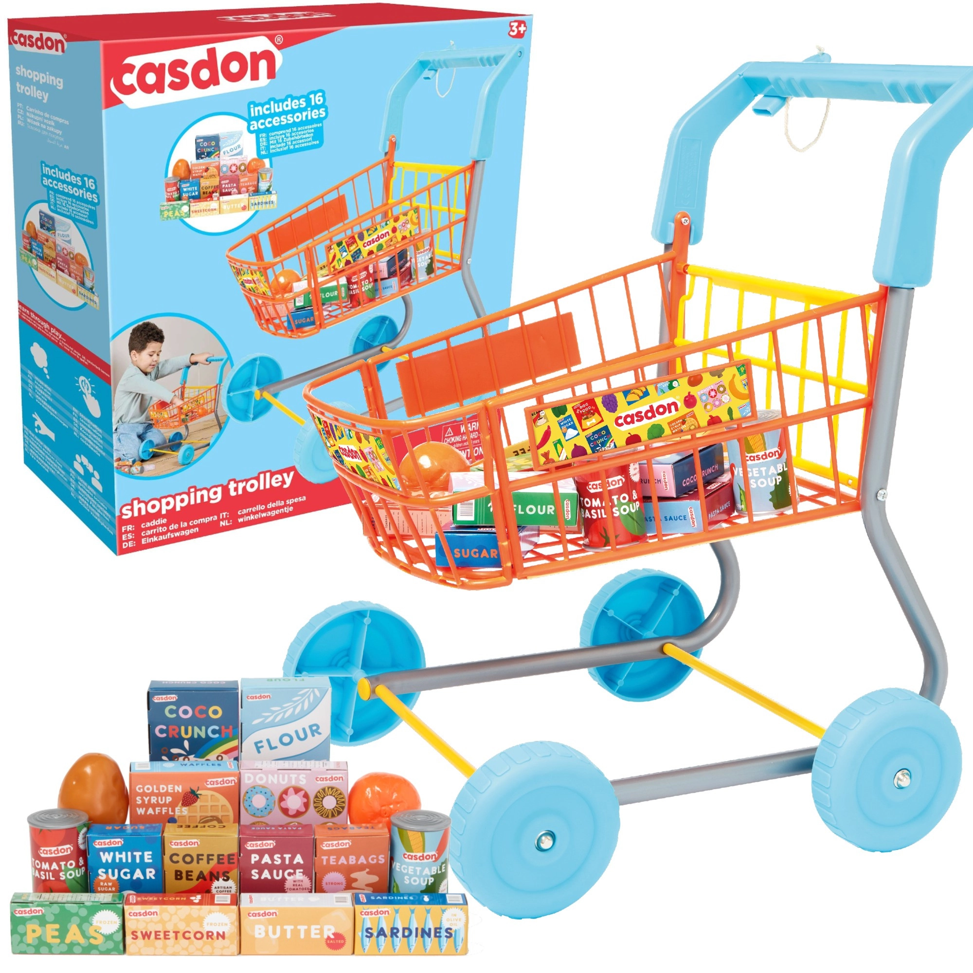 Dětský nákupní vozík s potravinami 50 cm CASDON Little Shopper