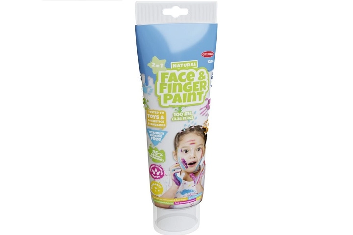 Boti Natural bílá barva na malování prsty a na obličej 2v1 100 ml