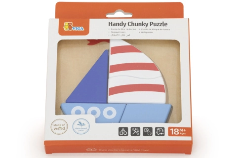 Dřevěné puzzle – plachetnice pro nejmenší