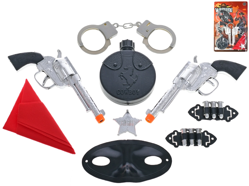 Sada kovbojských klapacích koltů pro děti 19 cm