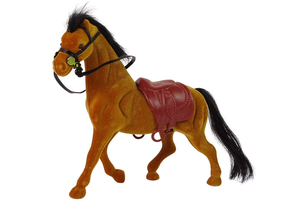 Lean Toys Figurka hnědého koníka s hnědým sedlem