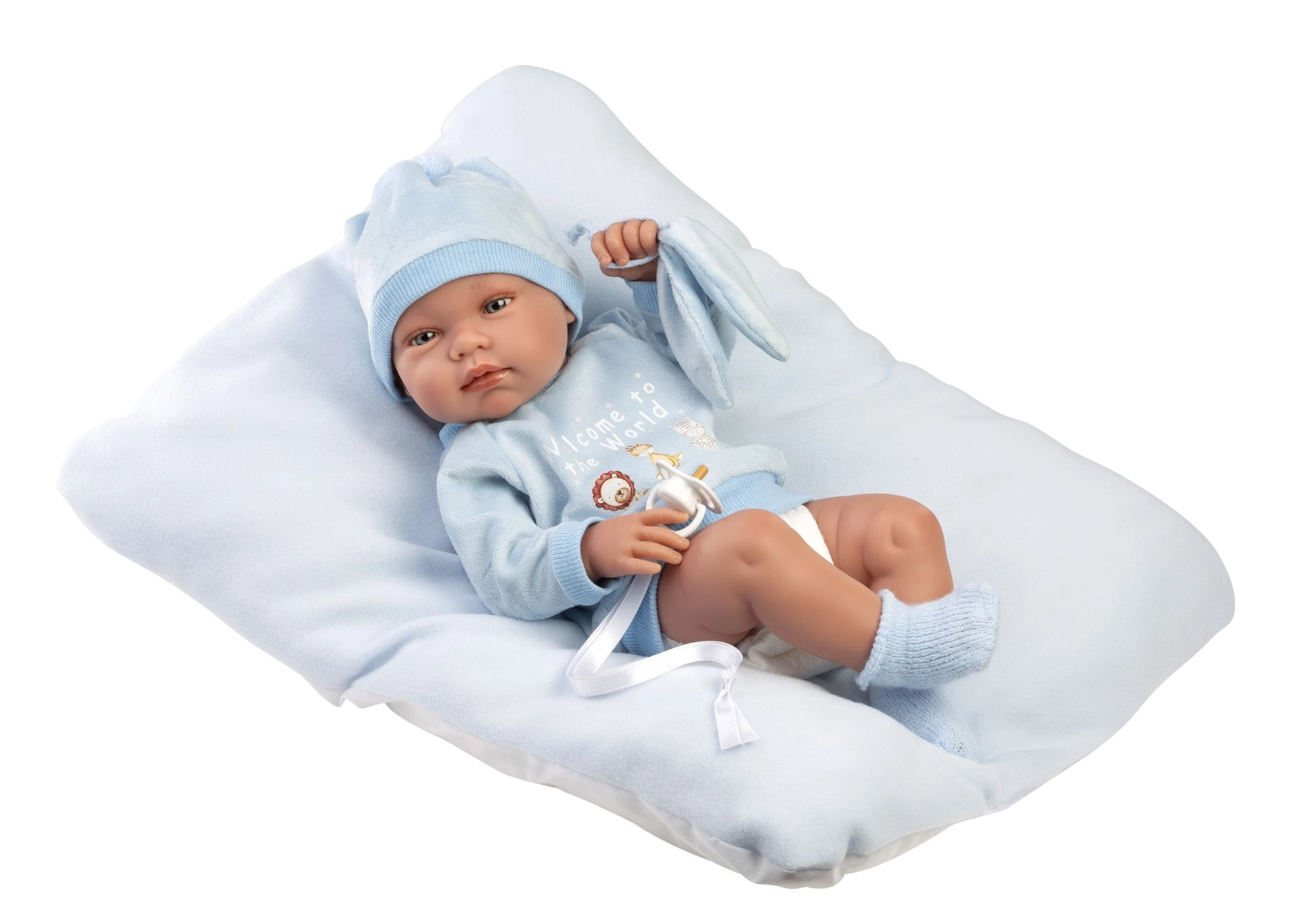Llorens new born chlapeček realistická panenka miminko 43 cm