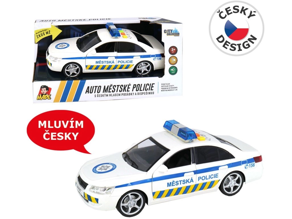 Auto městské policie s hlasem