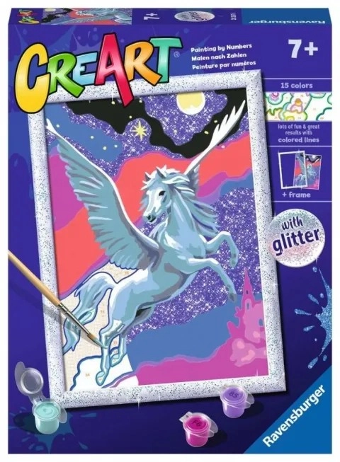 CreArt – okřídlený kůň pegas – malování podle čísel