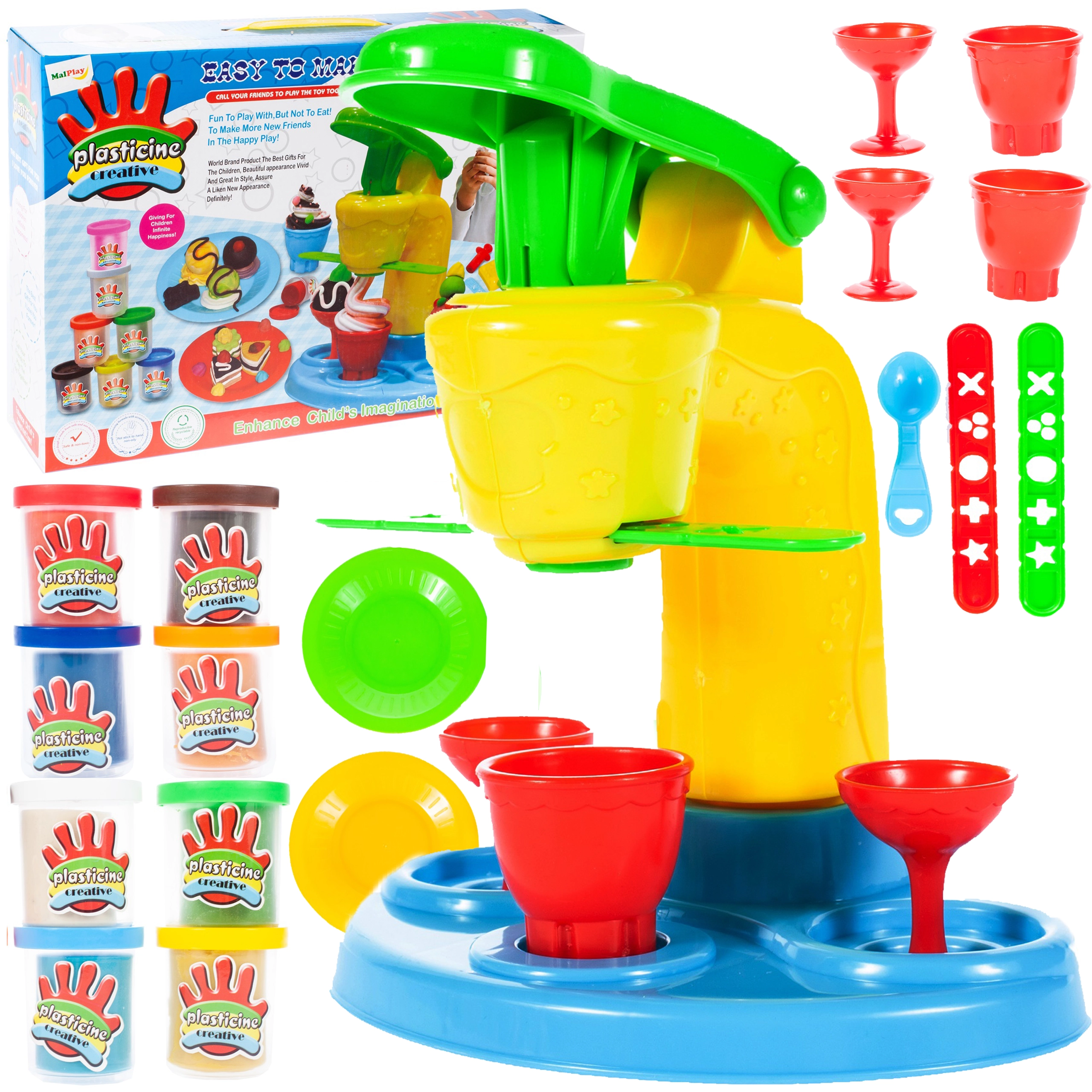 Plastelínová zmrzlinárna se 6 kelímky