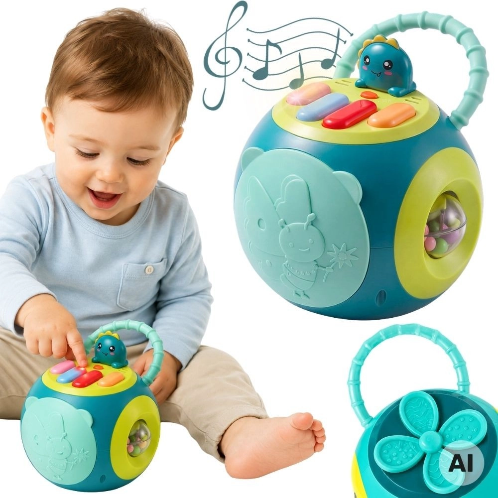 Interaktivní vzdělávací míček Montessori s pianem Woopie