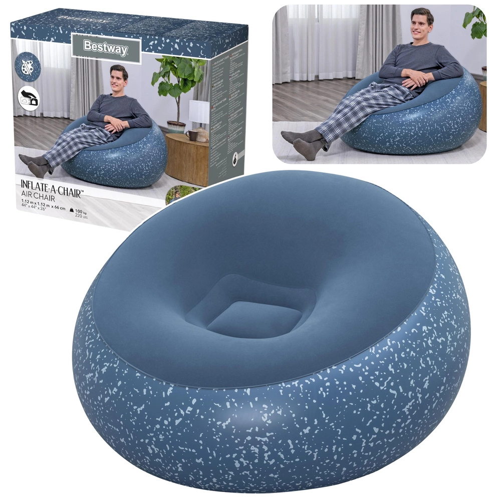 Nafukovací křeslo Bestway Inflate-A-Chair modré
