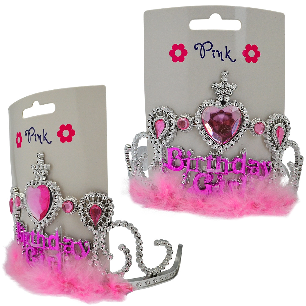 Čelenka Happy Birthday s růžovým peřím