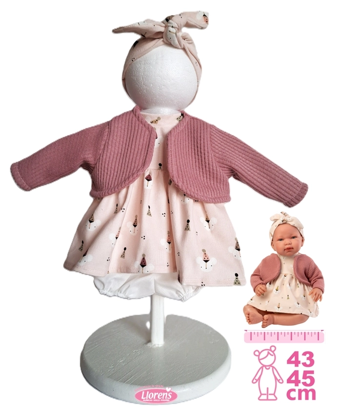 Levně Llorens M844-006 obleček pro miminko New Born 43-45 cm