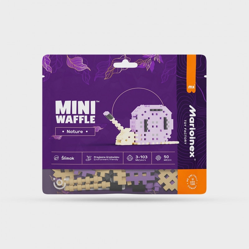 Stavebnice Mini Waffle Nature – šnek, 50 dílků