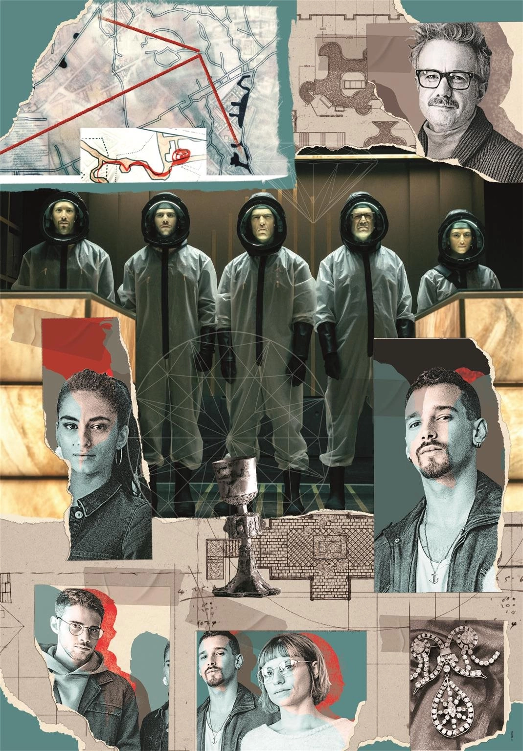 Levně CLEMENTONI La Casa de Papel Berlín Jdeme do akce 1000 dílků