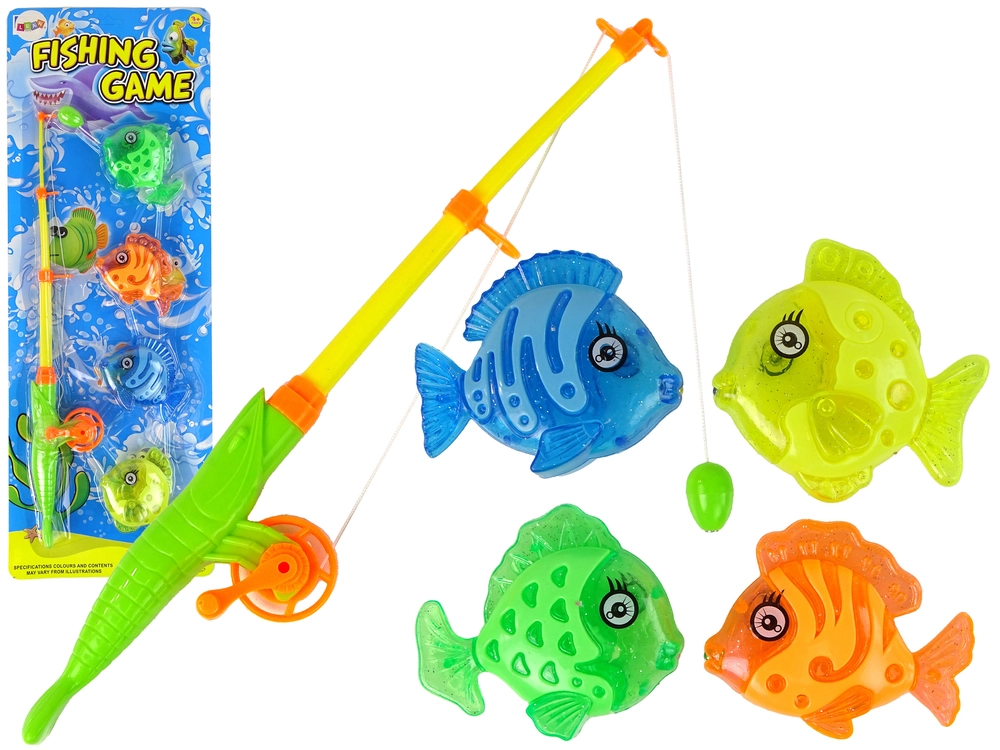 Levně Lean Toys Rybaření Rybářský prut 4 Ryby